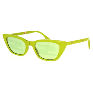 fendi, fendi eyewear, fendi sunglasses, xeyes sunglass shop, women sunglasses, fashion sunglasses, cat eye sunglasses, green sunglasses, fendi baguette, fe40089I