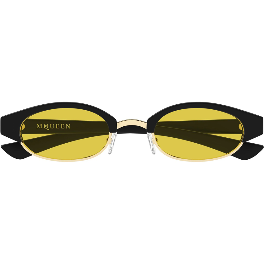 xeyes sunglass shop, alexander mcqueen eyewear, fashion sunglasses,  metal sunglasses, women sunglasses, oval sunglasses, am0534s