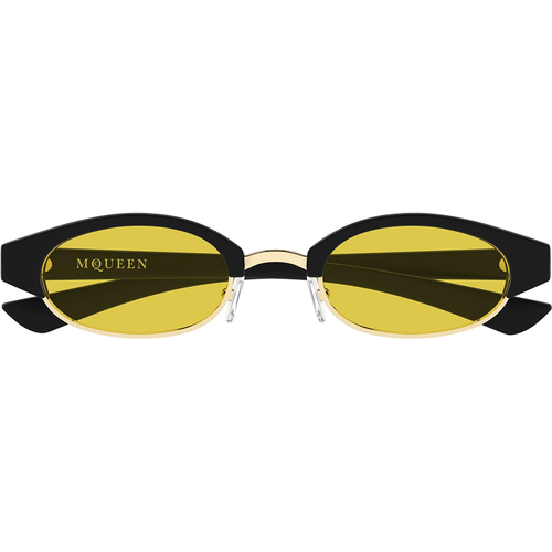 xeyes sunglass shop, alexander mcqueen eyewear, fashion sunglasses,  metal sunglasses, women sunglasses, oval sunglasses, am0534s