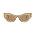 fendi, fendi eyewear, fendi sunglasses, xeyes sunglass shop, women sunglasses, fashion sunglasses, cat eye sunglasses, beige sunglasses, fe40146i, fendi ff diamonds