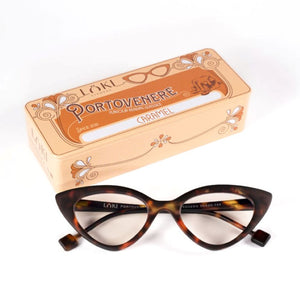 loki, loki eyewear, loki optical glasses, xeyes sunglass shop, loki reading glasses, reading glasses, loki portovenere, portovenere, cat-eye glasses
