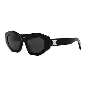 celine, celine eyewear, celine sunglasses, xeyes sunglass shop, women sunglasses, fashion, fashion sunglasses, oval sunglasses, black sunglasses, cl40238u