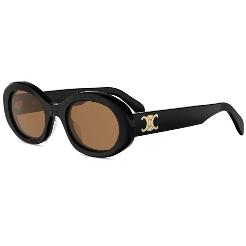 celine, celine eyewear, celine sunglasses, xeyes sunglass shop, women sunglasses, fashion, fashion sunglasses, oval sunglasses, black sunglasses, cl40194u
