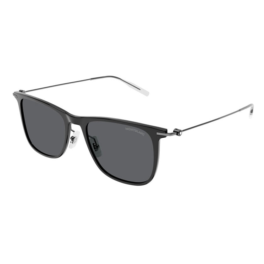 mont blanc, mont blanc eyewear, mont blanc sunglasses, xeyes sunglass shop, men sunglasses, rectangular sunglasses, black sunglasses, mb0206s