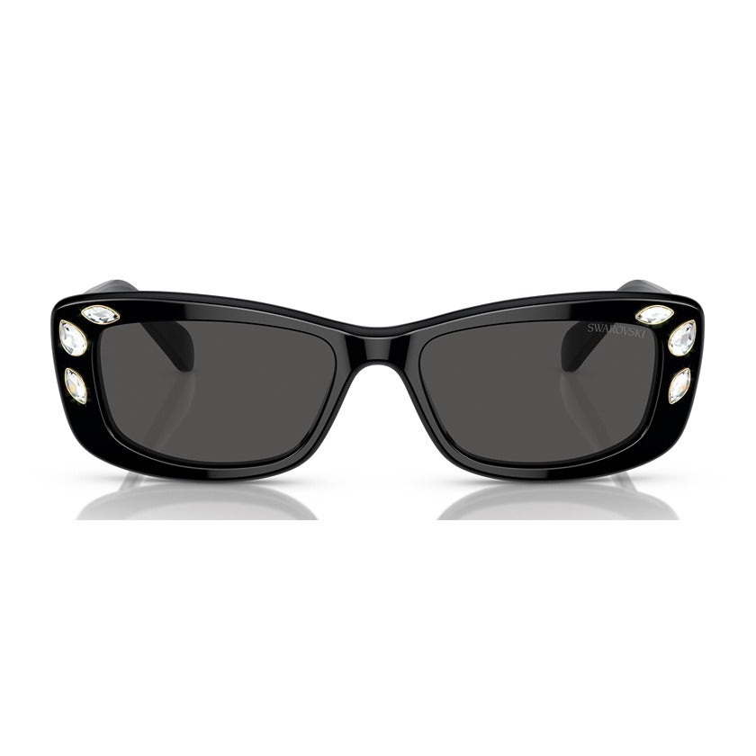 swarovski, swarovski eyewear, swarovski sunglasses, xeyes sunglass shop, women sunglasses, swarovski crystals, rectangular sunglasses, sunglasses with crystals, sk6008