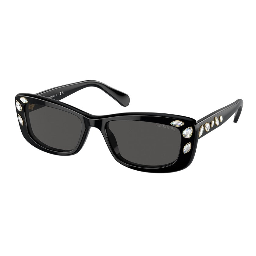 swarovski, swarovski eyewear, swarovski sunglasses, xeyes sunglass shop, women sunglasses, swarovski crystals, rectangular sunglasses, sunglasses with crystals, sk6008