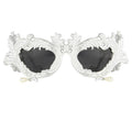 linda farrow collaboration Jeremy Scot, Linda Farrow x Jeremy Scot, Fashion show sunglasses, pearl eye drop sunglasses, gold collectible sunglasses jeremy scot, jeremy scot sunglasses, xeyes, xeyes sunglass shop