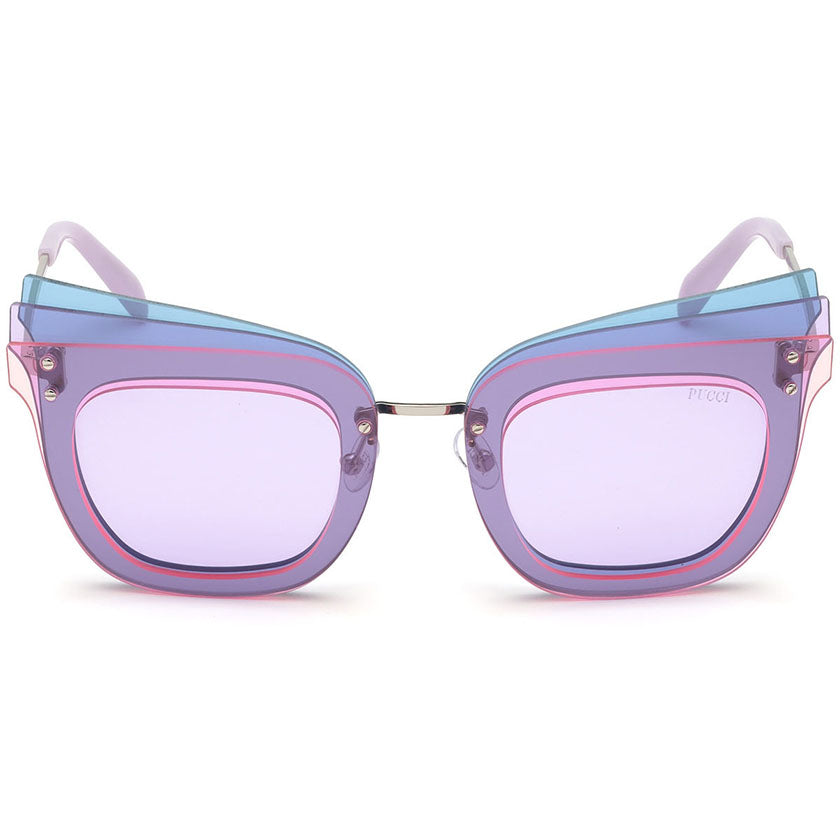 emilio pucci eyewear, emilio pucci, xeyes sunglass shop, big round metal sunglasses, women sunglasses, fashion sunglasses, round sunglasses, ep105 pink emilio pucci glasses