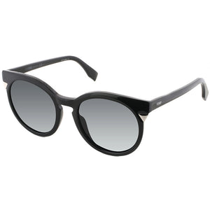 fendi, fendi eyewear, fendi sunglasses, xeyes sunglass shop, women sunglasses, fashion sunglasses, round sunglasses, black sunglasses, fendi ff0124s