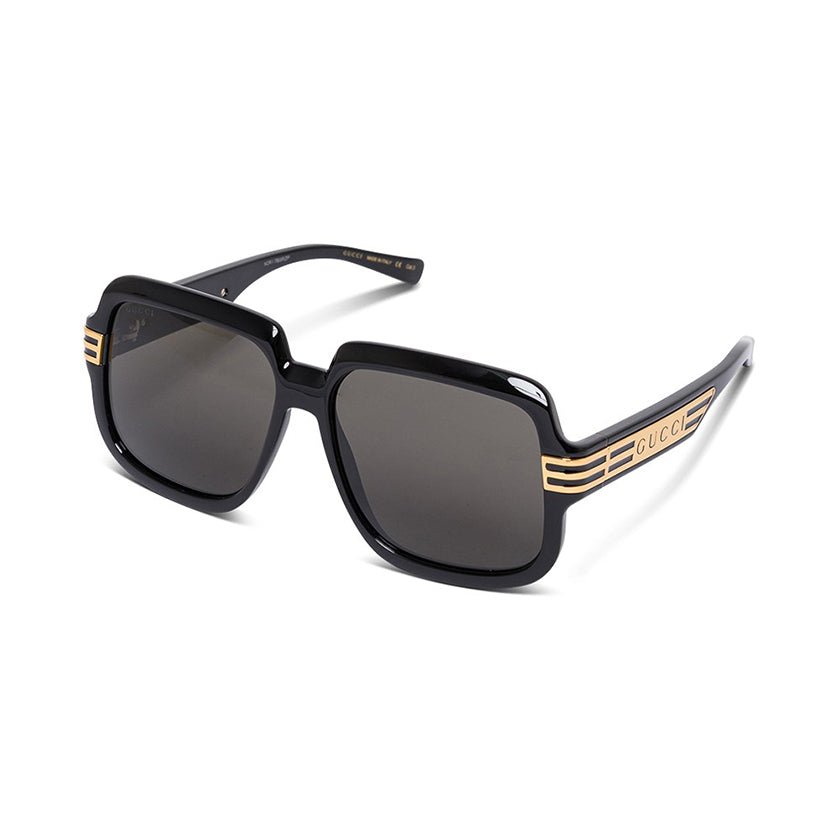 gucci, gucci eyewear, gucci sunglasses, xeyes sunglass shop, women sunglasses, fashion, fashion sunglasses, square sunglasses, black sunglasses, gg097s, acetate sunglasses, oversized sunglasses