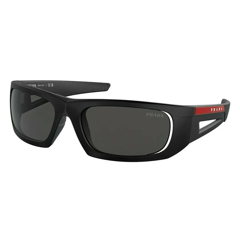 prada, prada sunglasses, prada eyewear, sport sunglasses, rectangular sunglasses, men sunglasses, fashion, fashion sunglasses, xeyes sunglass shop, black sunglasses, sps02y