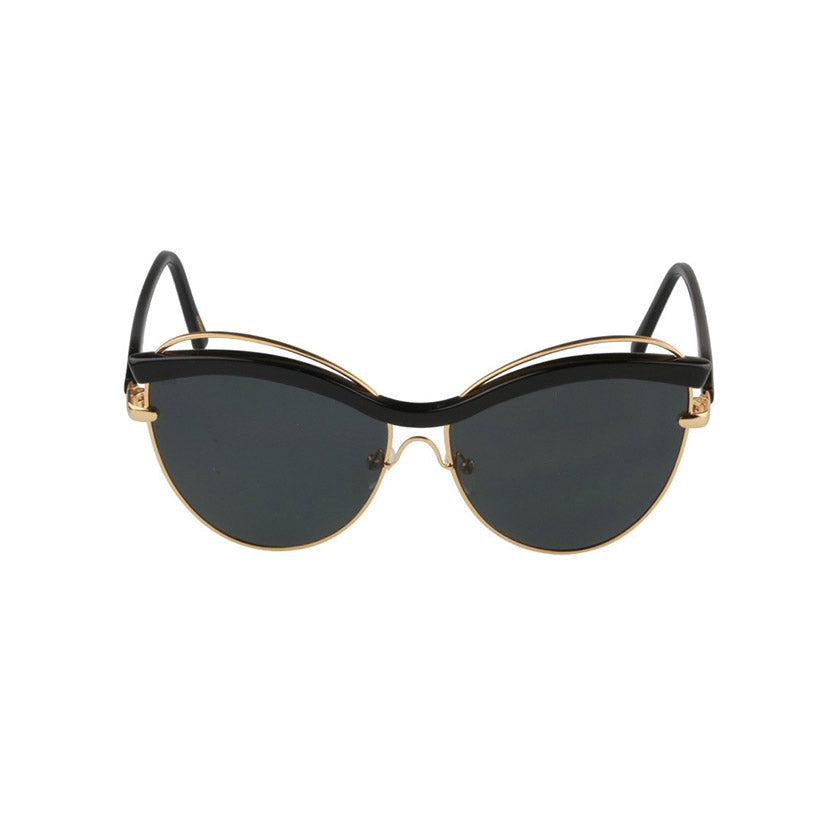 for art's sake sunglasses, for art's sake eyewear, xeyes sunglass shop, cat eye sunglasses, oversized sunglasses, fashion, fashion sunglasses, women sunglasses, black sunglasses, metal sunglasses, gold sunglasses