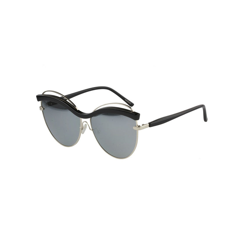 for art's sake sunglasses, for art's sake eyewear, xeyes sunglass shop, cat eye sunglasses, oversized sunglasses, fashion, fashion sunglasses, women sunglasses, black sunglasses, metal sunglasses, silver sunglasses